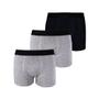 Imagem de Kit com 3 Cuecas Boxer Box Try Basics Algodão Cotton Lisa Básica Casual Moda Masculina