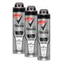 Imagem de Kit com 3 Desodorantes Antitranspirantes Aerosol Masculino Rexona Sem Perfume 72 horas 150ml