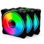 Imagem de Kit com 3 Fans One Power Radiant X3 ARGB 120mm com Controlador Preto - X3 - FN-701