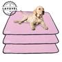 Imagem de Kit com 3 Fraldas de Câes p/Chão 100x70 Rosa 200 Lavagens - Alta Absorção - Ecológico
