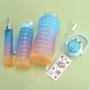 Imagem de Kit Com 3 Garrafas Água Com Canudo Squeeze 2L-1L E 500Ml Vd