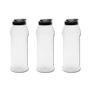 Imagem de Kit com 3 Garrafinha Garrafa Plástica Cristal 1,5L Multiuso