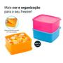 Imagem de Kit Com 3 Jeitosinhos 400 ML Pote Para Freezer Tupperware Original (Cores Surpresa)