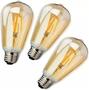 Imagem de Kit com 3 Lâmpadas Vintage de Filamento de LED ST64 Ambar 4 Watts 2.200 K Bivolt Soquete E27
