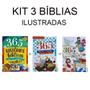 Imagem de Kit com 3 Livros Infantis 365 Histórias Bíblicas - Ilustradas