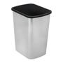 Imagem de KIT COM 3 LIXEIRA SEM TAMPA 10lt LABEL DE PLÁSTICO PINTURA TIPO INOX