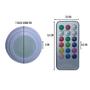 Imagem de Kit Com 3 Luminárias Lâmpadas Redondas Adesivas A Pilhas RGB Coloridas Multicolor Led Spots Sem Fio Com Controle Remoto