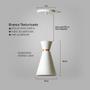 Imagem de Kit com 3 Lustres Pequim Pendente Cone 30cm - Branco com Cobre