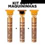 Imagem de Kit com 3 Maquininhas Corta Cabelo Barba Pezinho Dragão Completa C/nf-e