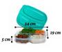 Imagem de Kit Com 3 Marmitas Fitness Potes Vasilhas de Plástico Com Divisórias Microondas Freezer Reutilizável