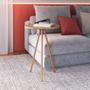 Imagem de Kit com 3 Mesas Laterais Para Sala Retrô Com Pés em Aço