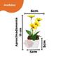 Imagem de Kit Com 3 Mini Vasinhos Decorativo Com Plantinha Artificial