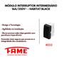 Imagem de Kit Com 3 Módulos Interruptores Fame Intermediário Preto Black 4033