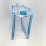 Imagem de Kit com 3 Necessaire transparente e AZUL 23X15