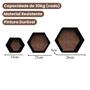 Imagem de Kit com 3 Nichos Hexagonal Decorativos Mosaico Preto Multivisão 