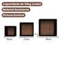 Imagem de Kit com 3 Nichos Quadrados Decorativos Mosaico Preto Multivisão