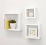 Imagem de Kit com 3 Nichos Quadrados Decorativos Sala, Quarto, Cozinha e Banheiro 100% MDF