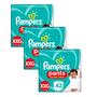 Imagem de Kit com 3 pacotes de fraldas pampers infantil pants xxg com 42 unidades