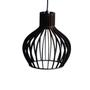 Imagem de Kit com 3 Pendente Luminaria PP Preto com fio Lustre de Sala Decorativo