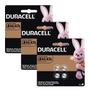 Imagem de Kit com 3 Pilhas Duracell Alcalina Moeda LR44/A76 com 4 Unidades cada