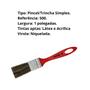 Imagem de Kit com 3 Pincel Trincha Simples Cerda Gris Ref 500 Tam 1" Tigre