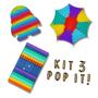 Imagem de Kit Com 3 Pop It Grande Sortidos Fidget Toy Anti Stress