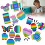 Imagem de Kit Com 3 Pop It Grande Sortidos Fidget Toy Anti Stress