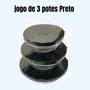 Imagem de Kit Com 3 Potes De Vidro Em 2 Cores Diferentes - Em Casa Tem