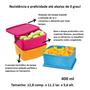 Imagem de Kit com 3 Potes Freezer Jeitosinho 400 ml Tupperware (Cores Surpresa)