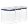 Imagem de Kit Com 3 Potes Herméticos Oxo Pop Retangular - 1,6L