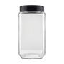 Imagem de Kit com 3 Potes Quadrados 2,2L Preto Invicta