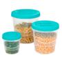Imagem de Kit com 3 Potes Tampa com Rosca p/ Mantimentos BPA Free