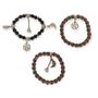 Imagem de Kit Com 3 Pulseiras Wicca Negra E Roxa