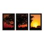 Imagem de Kit Com 3 Quadros - Árvore Paisagem Sol - 034kq02p