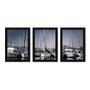 Imagem de Kit Com 3 Quadros - Barcos Marina Paisagem - 121kq02p