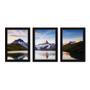 Imagem de Kit Com 3 Quadros - Montanha Lago Paisagem - 171kq02p