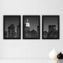 Imagem de Kit Com 3 Quadros - New York Cidade Noturna - 018kq02p