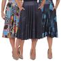 Imagem de Kit com 3 Saias Godê Midi Moda Evangélica Plissada