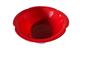 Imagem de Kit Com 3 Saladeira Trevo Oval 1 Litro Vermelha Servir