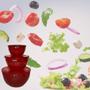 Imagem de Kit com 3 Saladeiras Vasilha Plastico Tamanho P M G