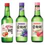 Imagem de Kit com 3 Soju Bebida Coreana Blueberry, Morango e Pessêgo 360ml