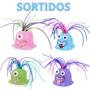 Imagem de Kit Com 3 Squishy Apertar Anti estresse Monstrinho Com Cabelo Sortido - Castela