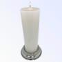 Imagem de Kit com 3 Suportes de Velas 7 Dias 18 cm Vidro com Alumínio