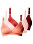 Imagem de Kit Com 3 Sutiãs Sem Aro E Sem Bojo Demillus 61196/61096 Taça B Colorido