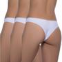 Imagem de Kit com 3 Tangas Corte à Laser BR Lingerie 1135 Microfibra 