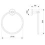 Imagem de Kit com 3 Toalheiro Anel New City Design Elegante Preto Matte
