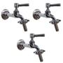 Imagem de Kit com 3 Torneiras 1/4 de Volta para Jardim Cromada Média 10cm. Cod 1130 - C60