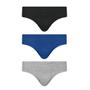 Imagem de Kit com 3 unidades de cueca juvenil slip algodão Selene