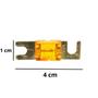 Imagem de Kit Com 3 Unidades Do Fusível Midi Mini Faca Modelo Anl Ouro Banhado Distribuidor Material Reforçado Solar Faquinha