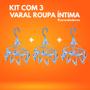 Imagem de Kit com 3 Varais Multiuso com 8 Prendedores Resistente